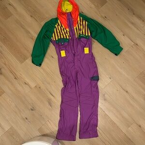 Nevica zig zag powder suit snow ski board padded knee seat elbow vintage 80s